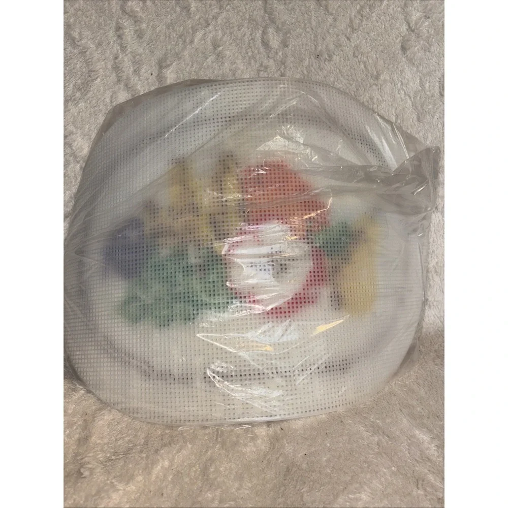 Vintage Mary Maxim Needlepoint Kit Fruit Placemat Set Of 4 27080